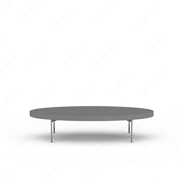 椭圆形长桌3D模型