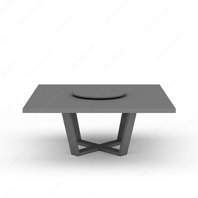 灰色室外桌3D模型