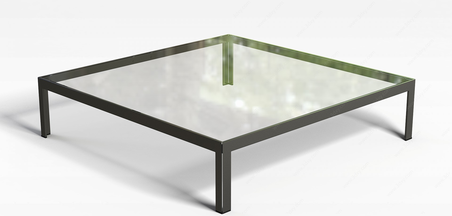 正方形玻璃桌3D模型