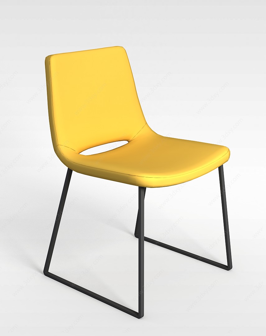 姜黄色椅子3D模型