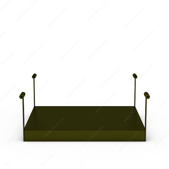 绿色方桌3D模型
