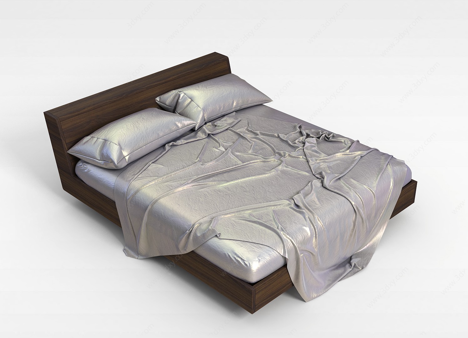 欧式木制床3D模型
