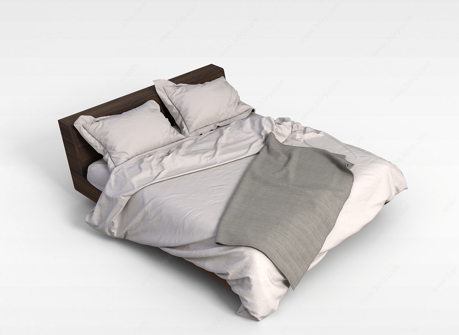 欧式简约床3D模型