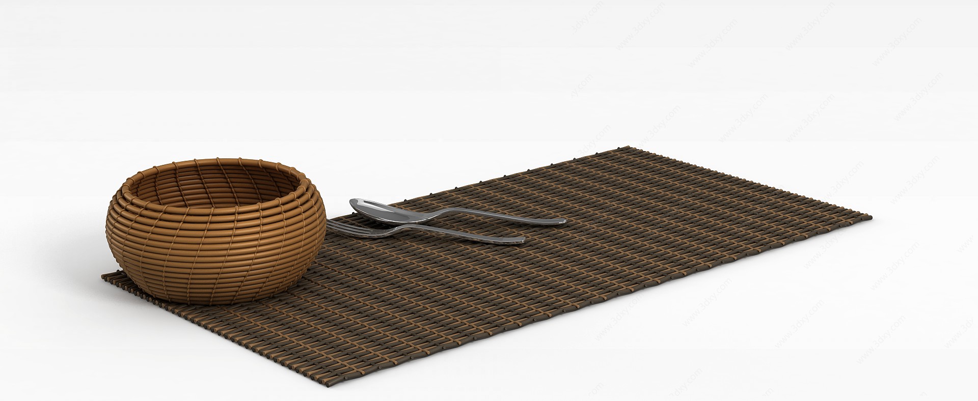 现代碗筷3D模型