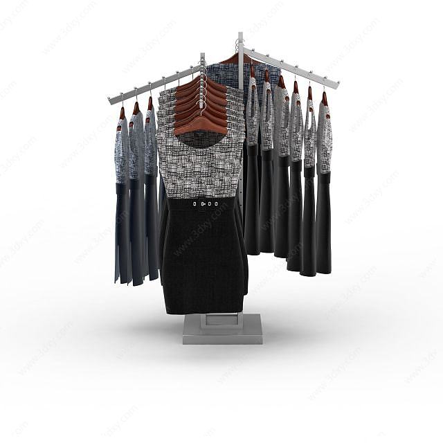 商场女式连衣裙3D模型