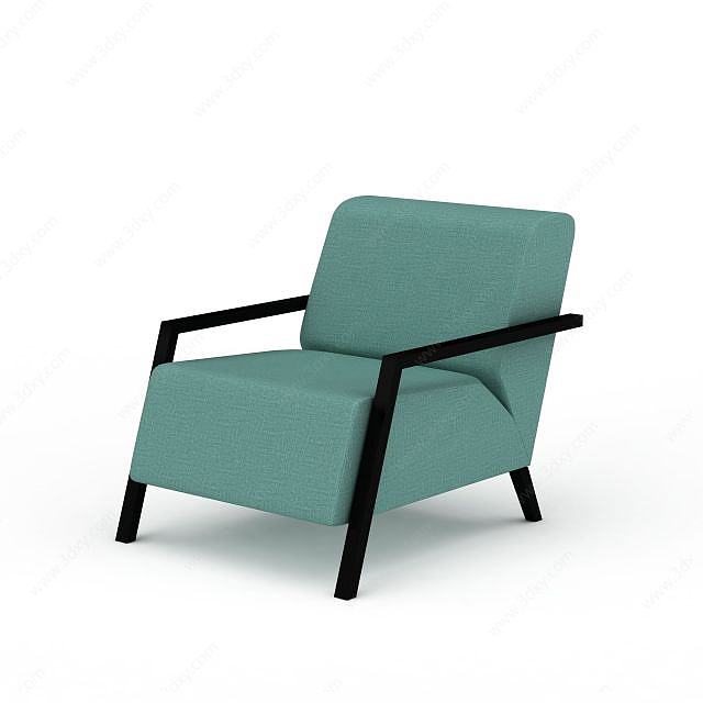 绿色单人沙发3D模型