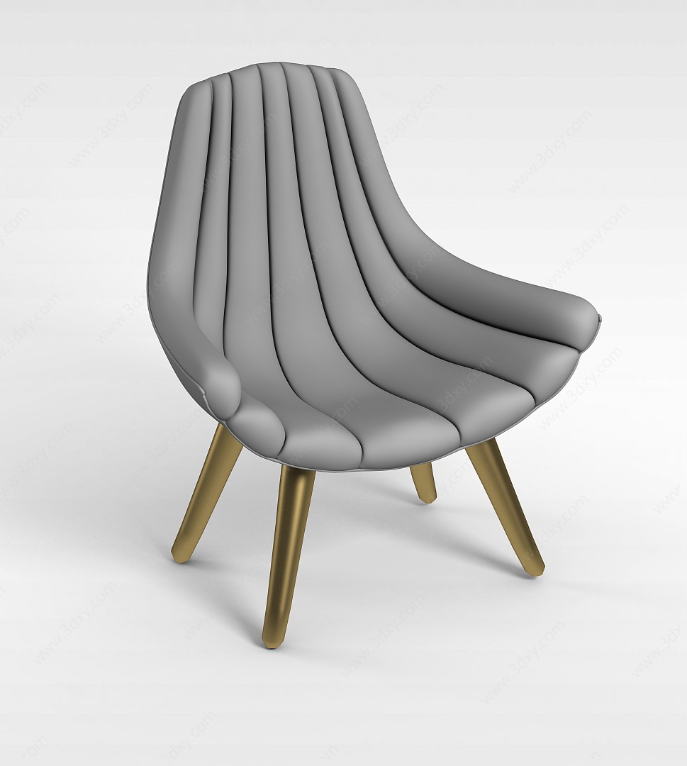 创意灰色椅子3D模型