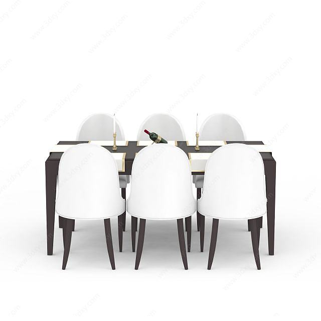 白色沙发椅3D模型
