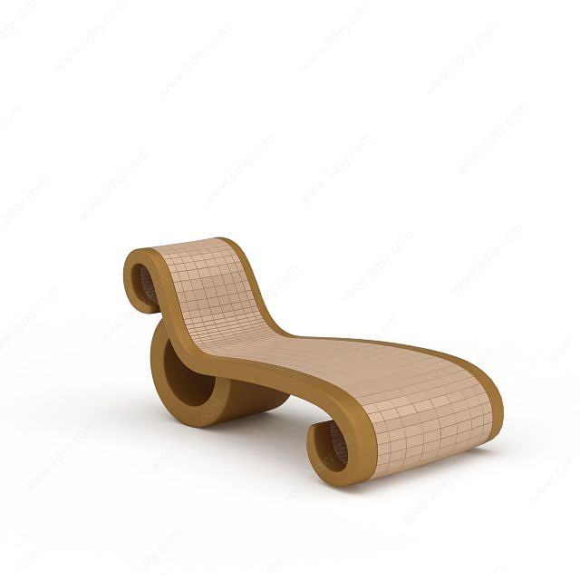 简约躺椅3D模型