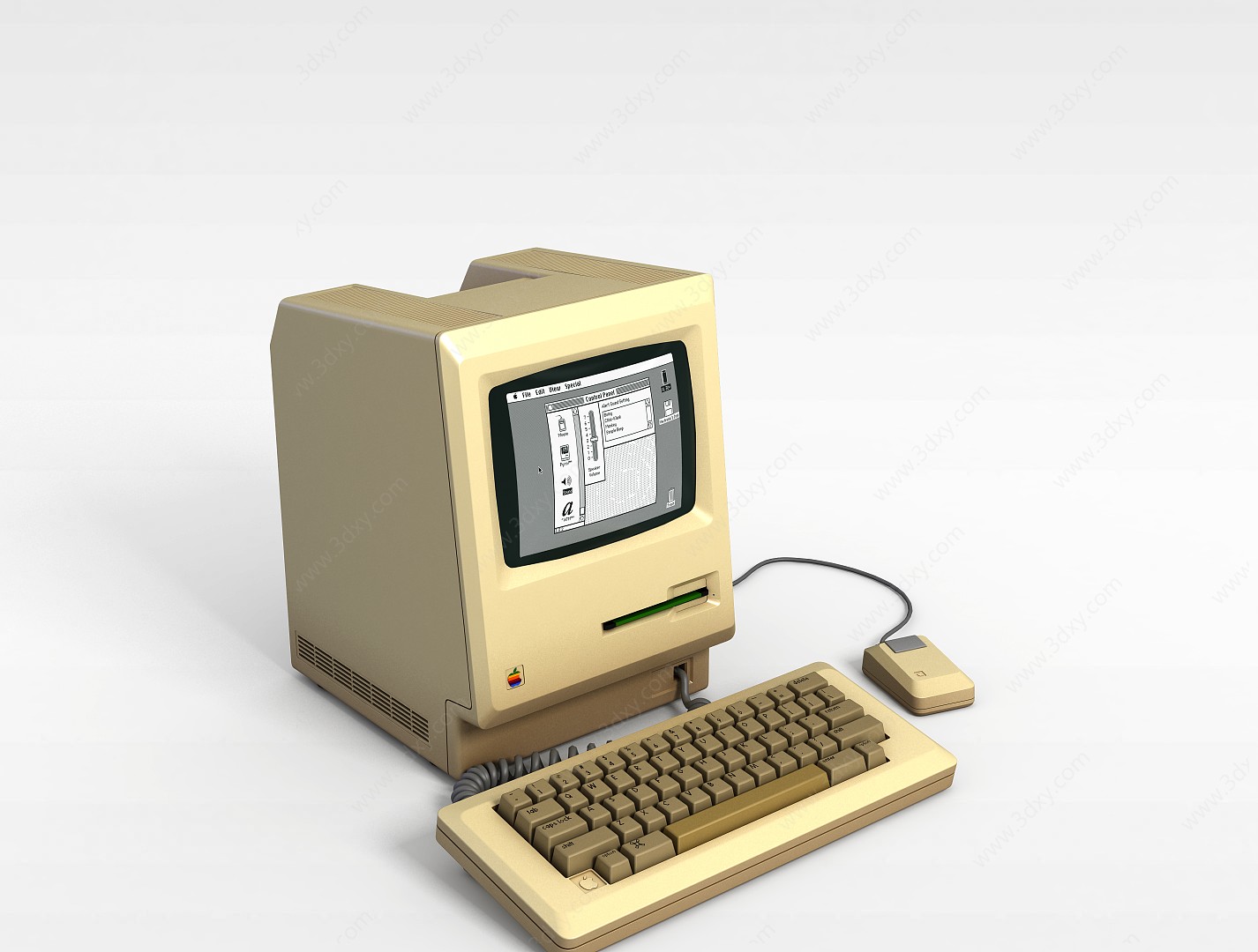 老式电脑3D模型