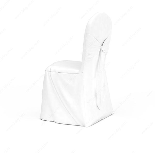纯白色椅子3D模型