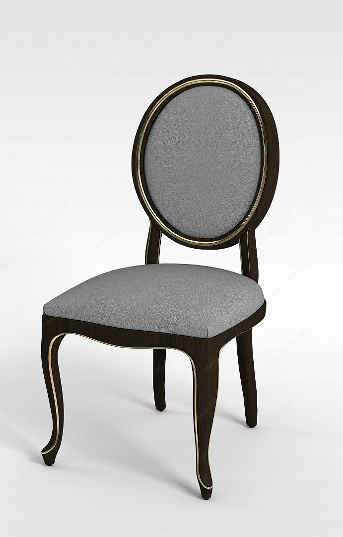 圆形靠背椅子3D模型