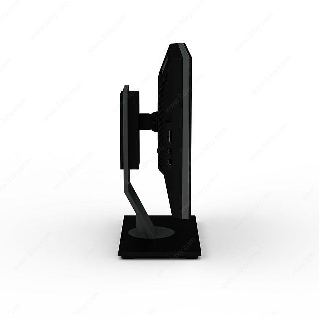 黑色电视机3D模型