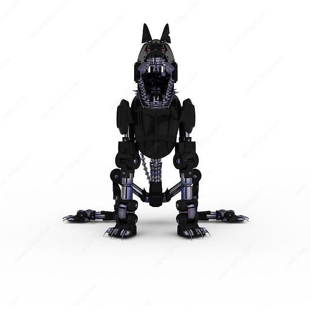 猎犬型机械狗3D模型