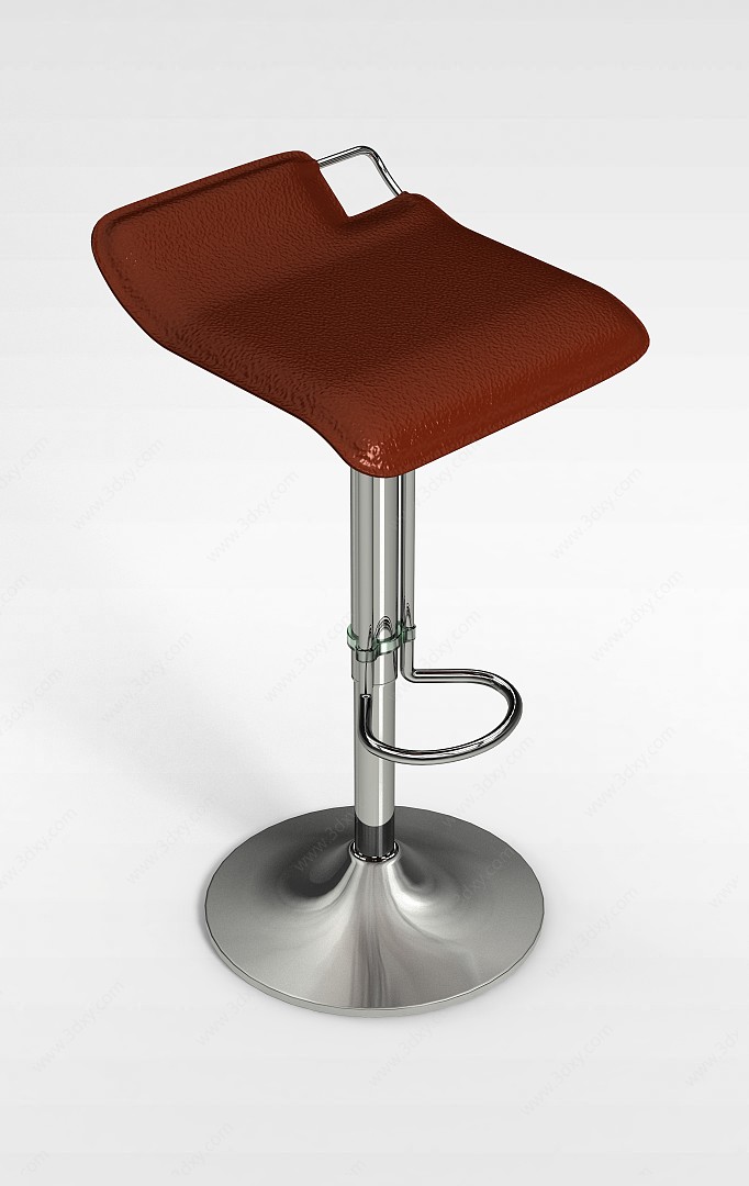 红色高脚椅3D模型