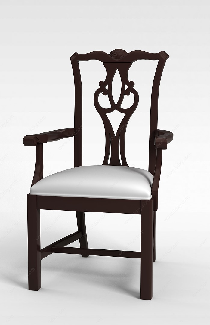中式舒适椅子3D模型