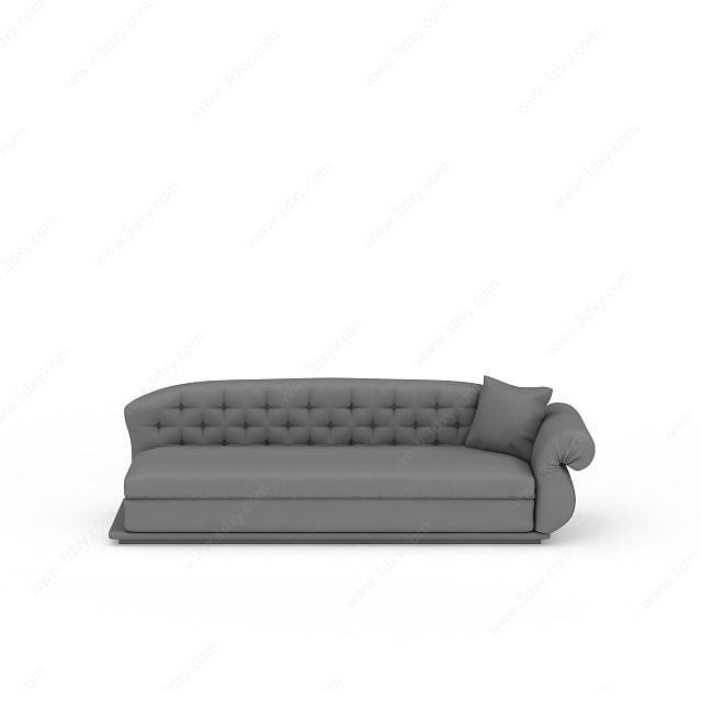 简约躺卧式沙发3D模型