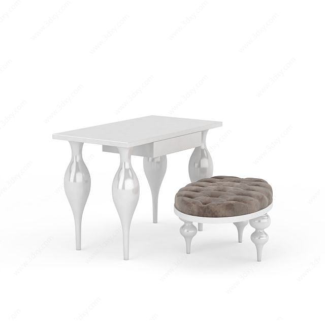 个性桌椅组合3D模型