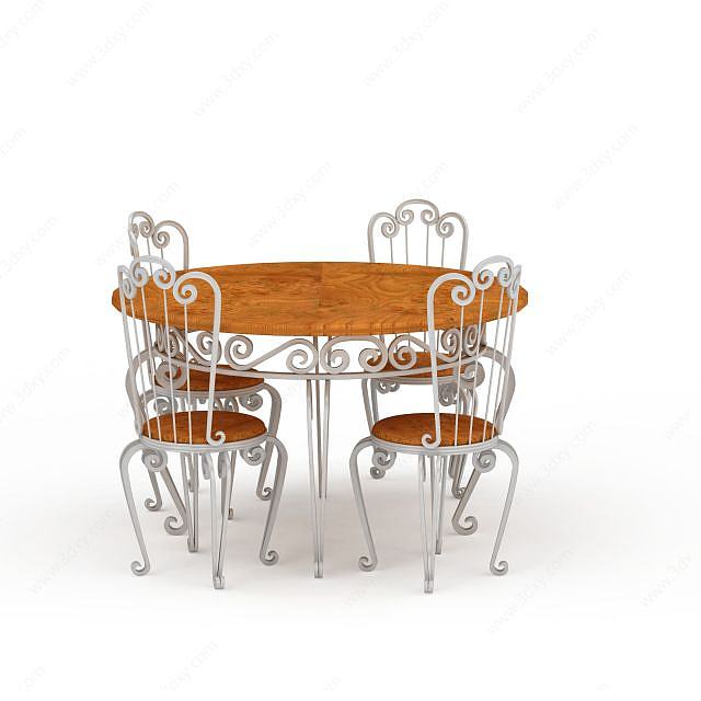 客厅餐桌椅组合3D模型