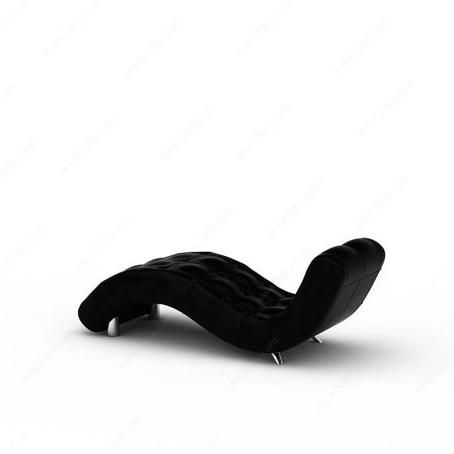 黑色躺椅3D模型
