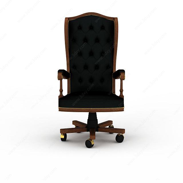 黑色转椅3D模型