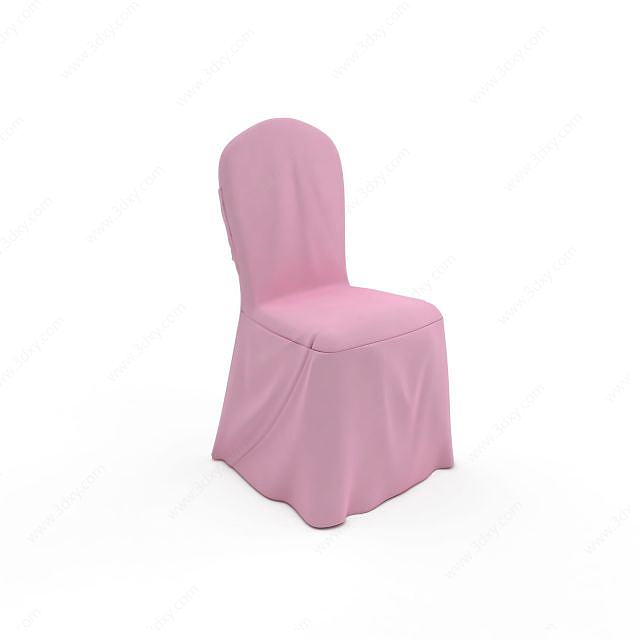 餐厅粉色椅子3D模型