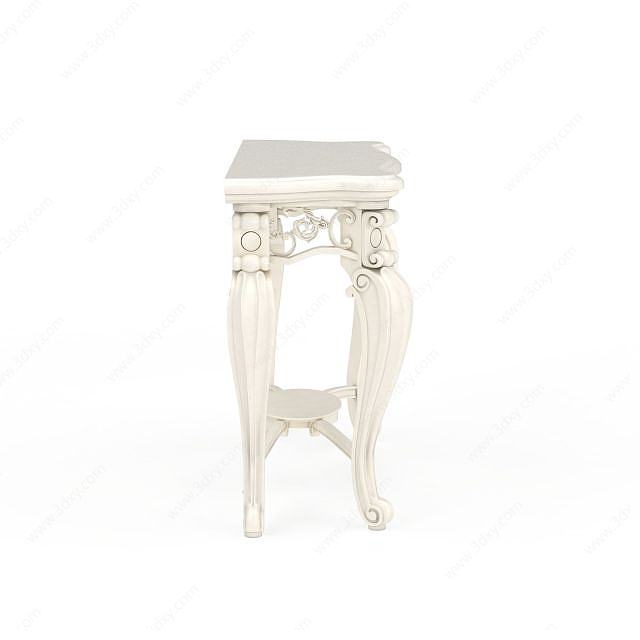 象牙白桌子3D模型