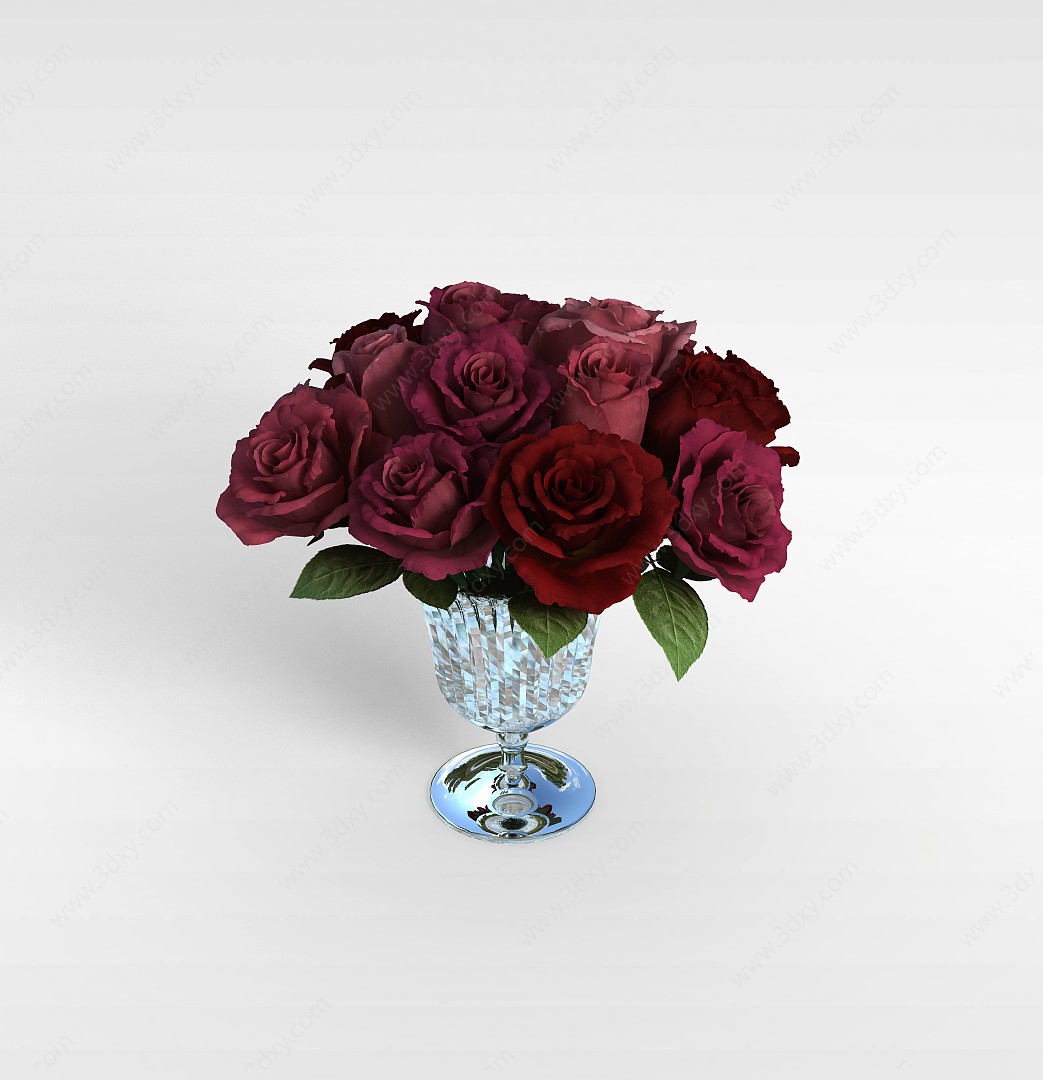 玫瑰装饰品3D模型