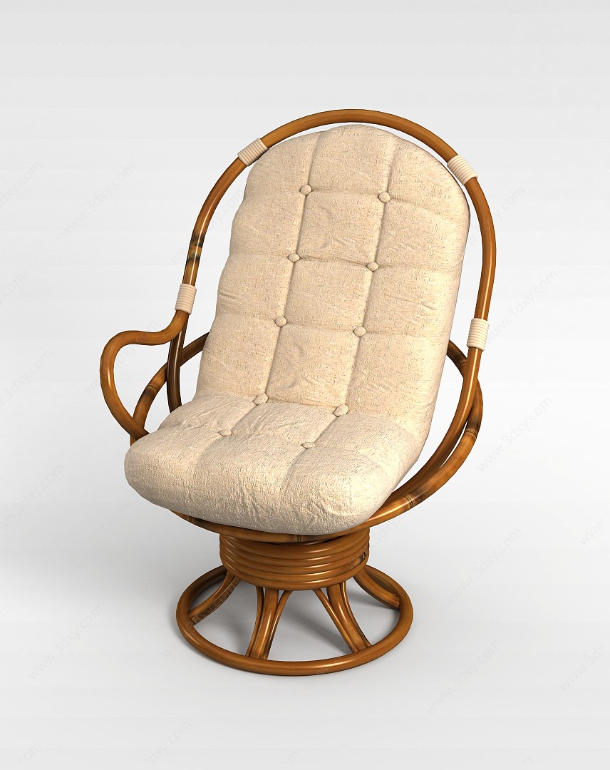 个性藤编椅3D模型