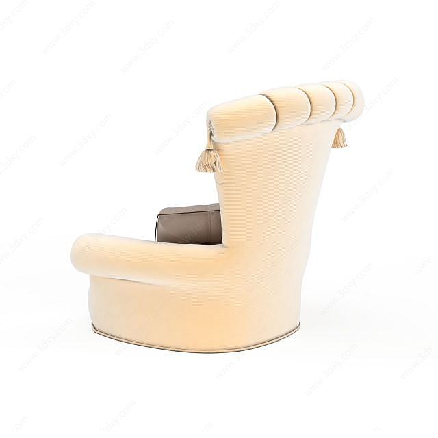 米色高档沙发3D模型