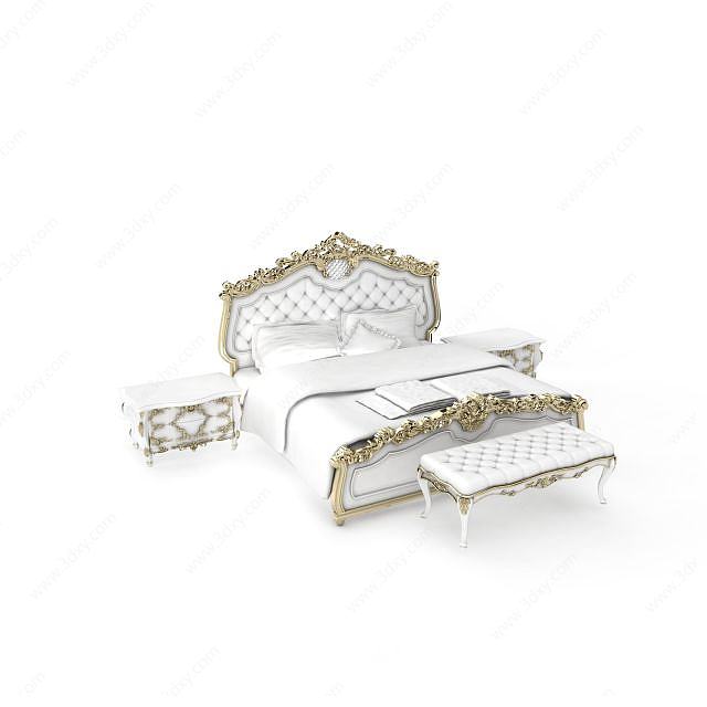 奢华贵族床3D模型