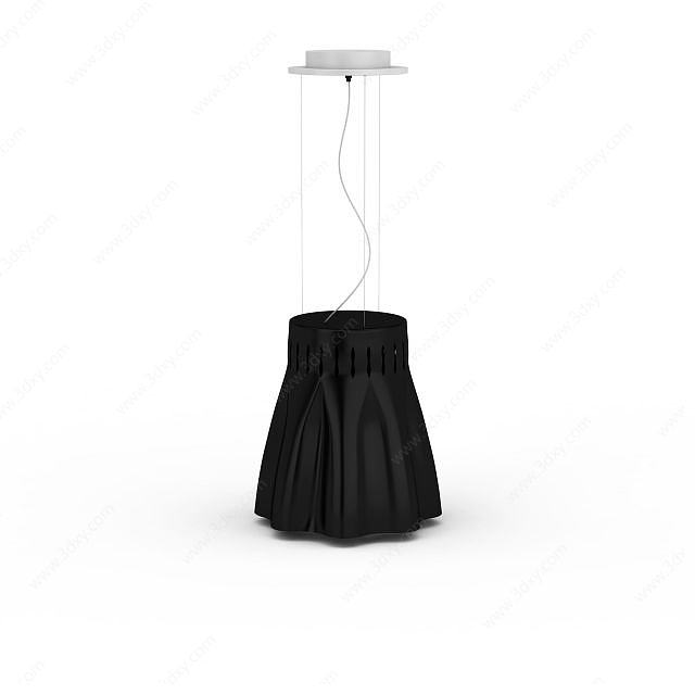 现代黑色吊灯3D模型