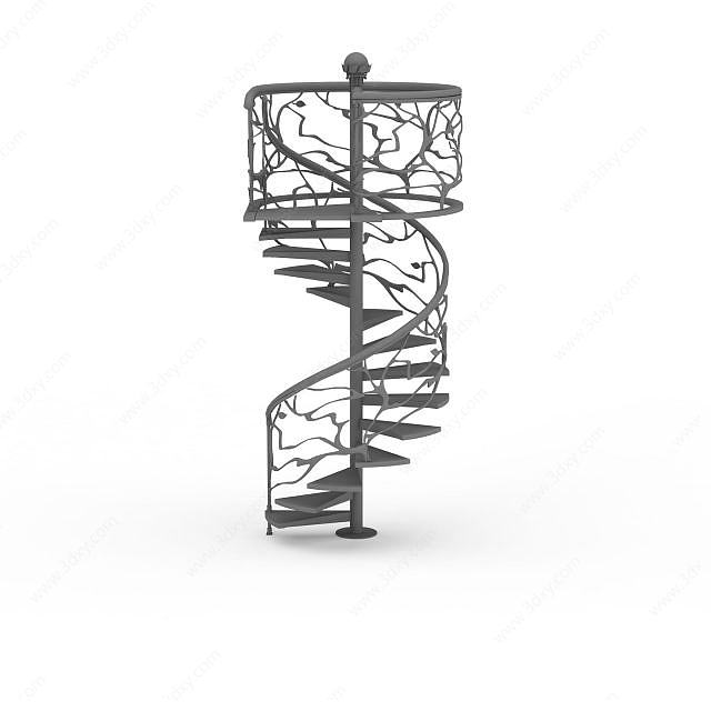 镂空回旋楼梯3D模型