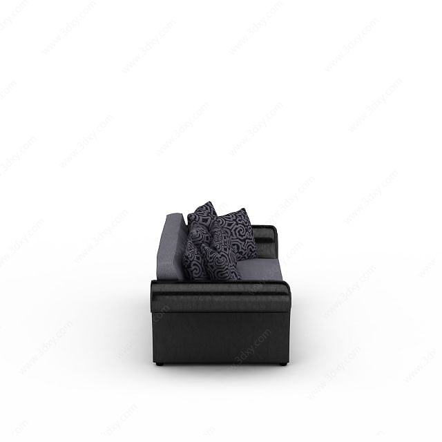 黑色时尚沙发3D模型
