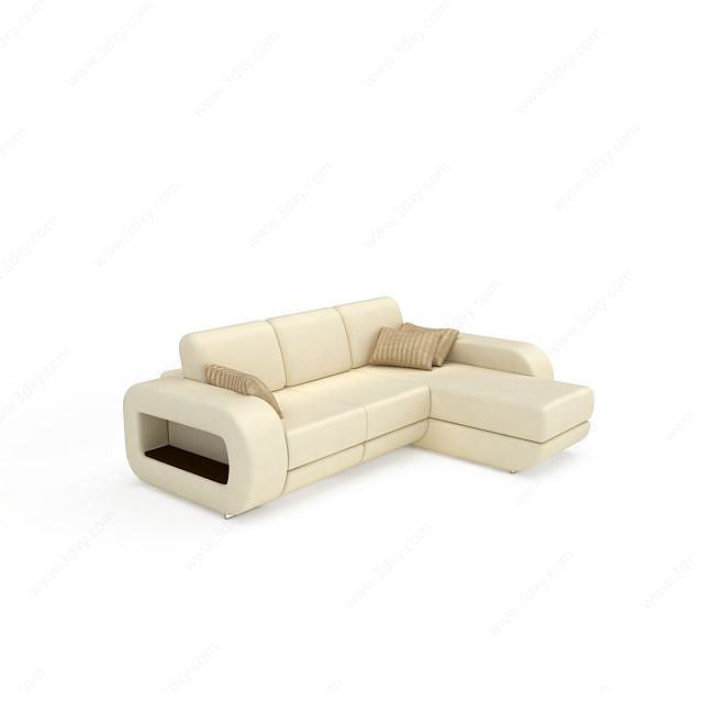 U型沙发3D模型