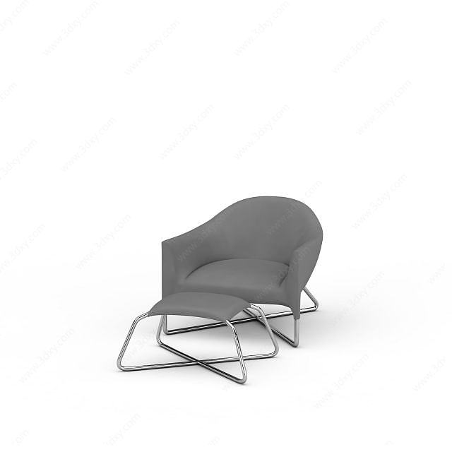 休闲沙发椅组合3D模型