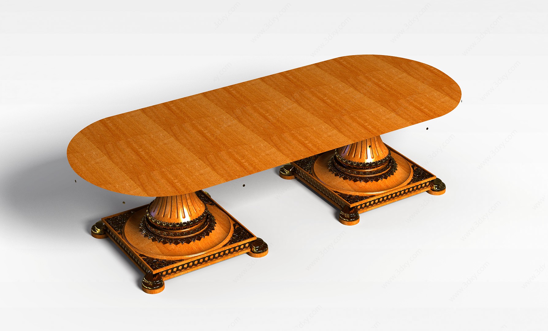 褐色创意桌子3D模型