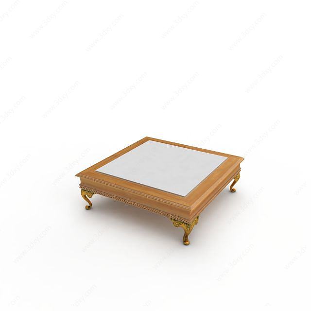 中式矮桌3D模型