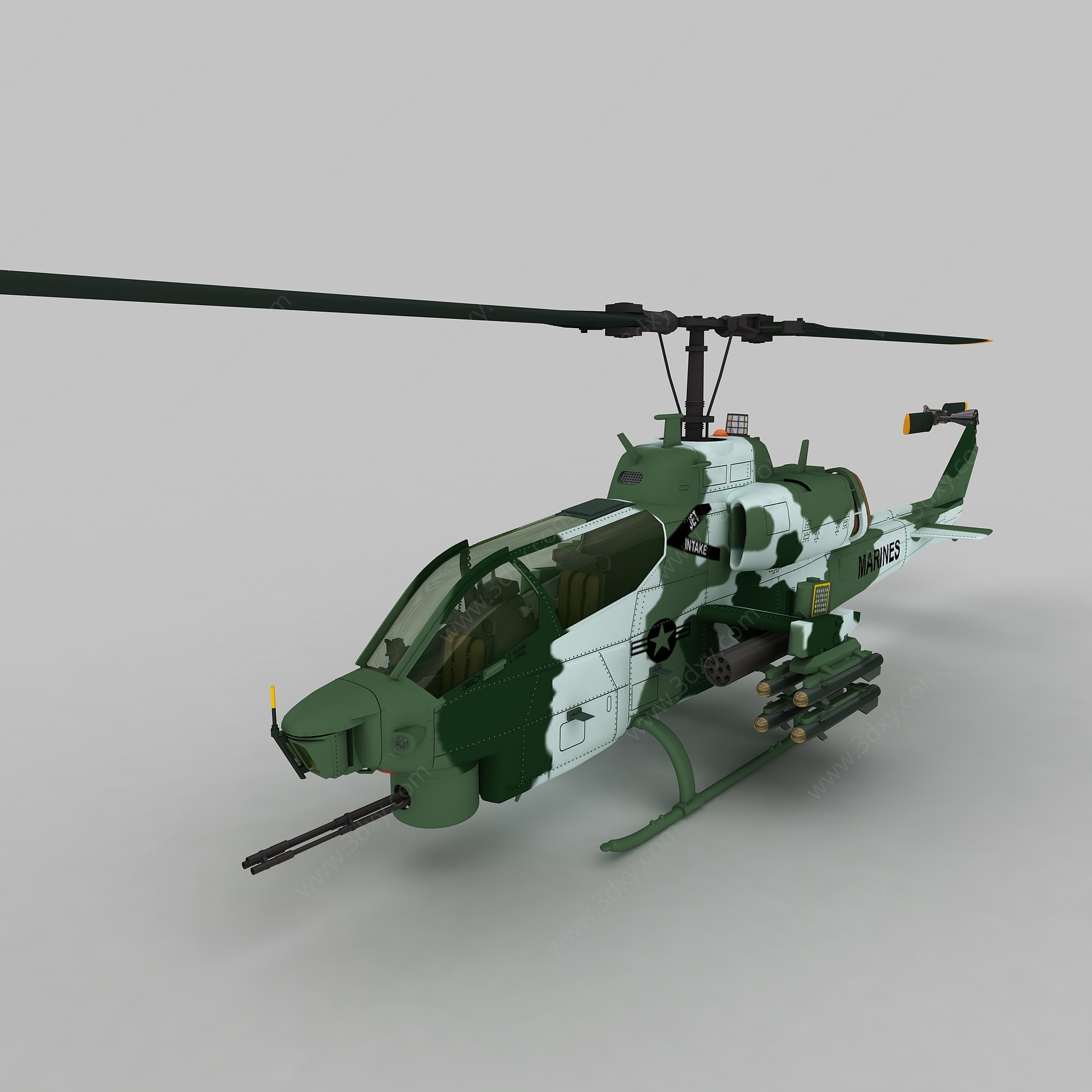 AH_1W战斗机3D模型