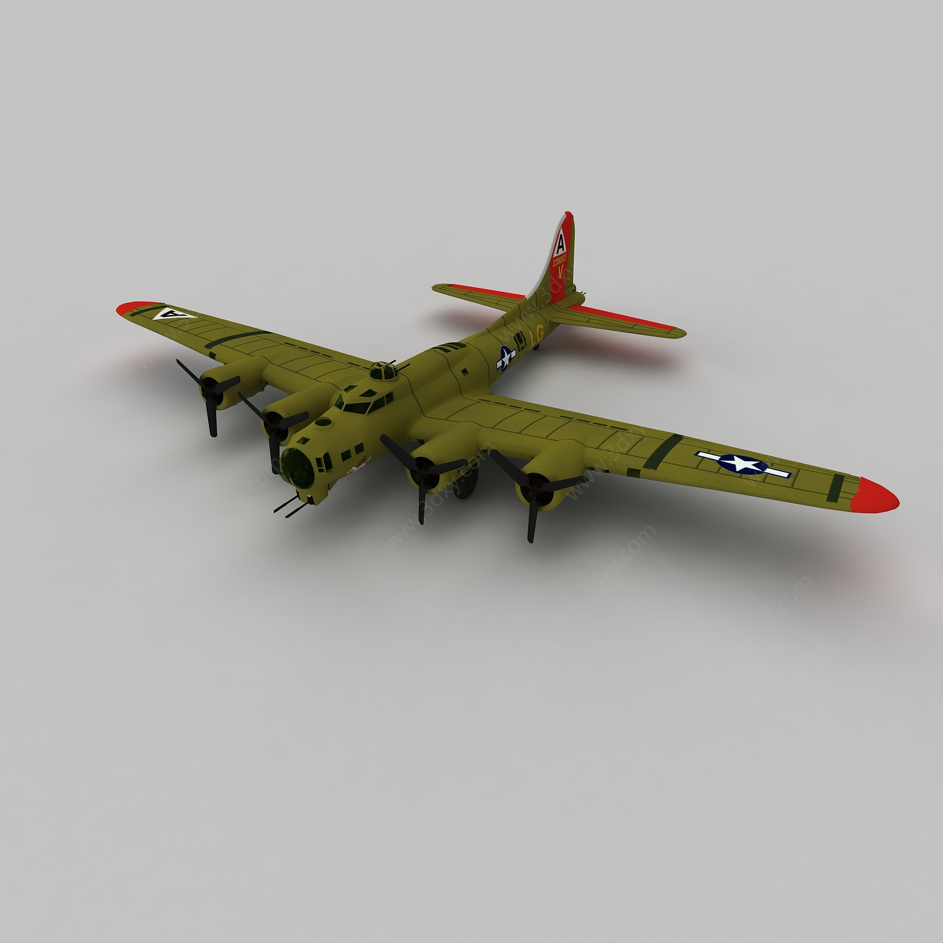 b17g轰炸机3D模型