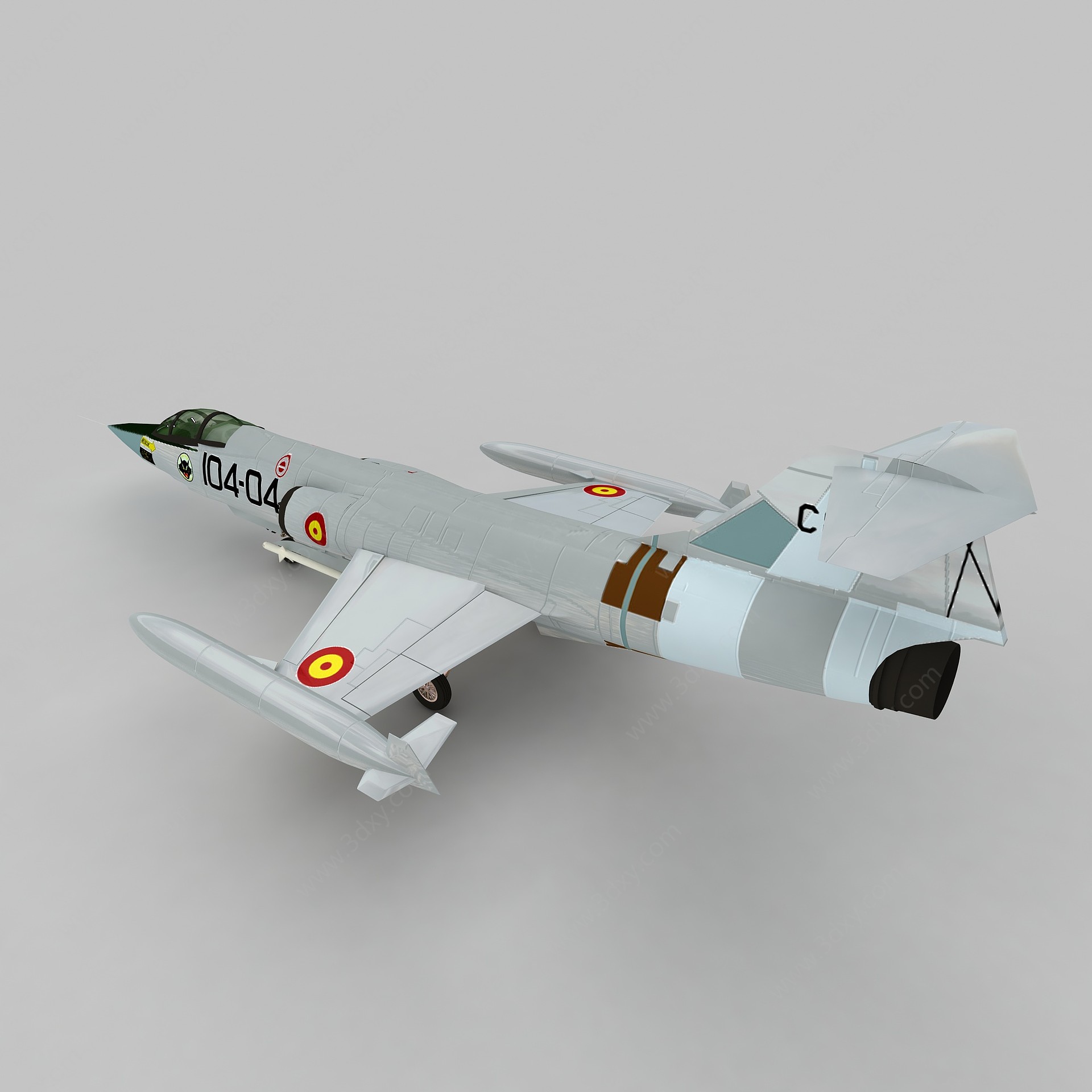 F104GS战斗机3D模型