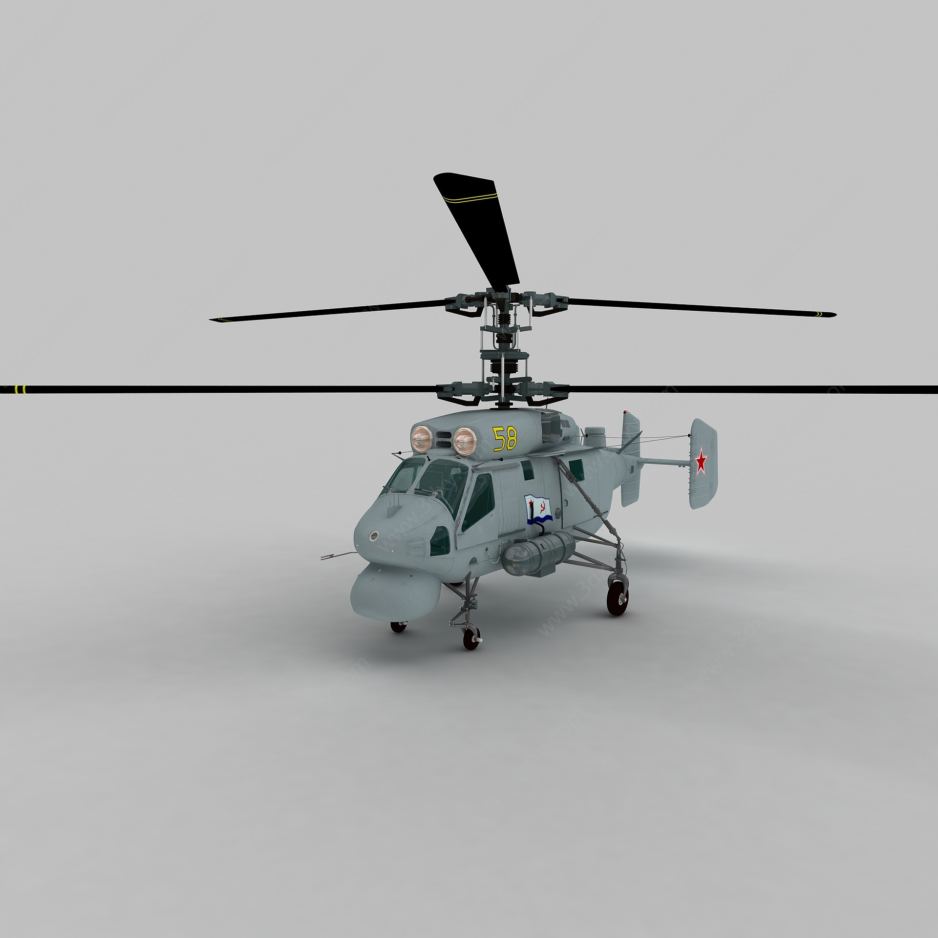 KA25A直升机3D模型