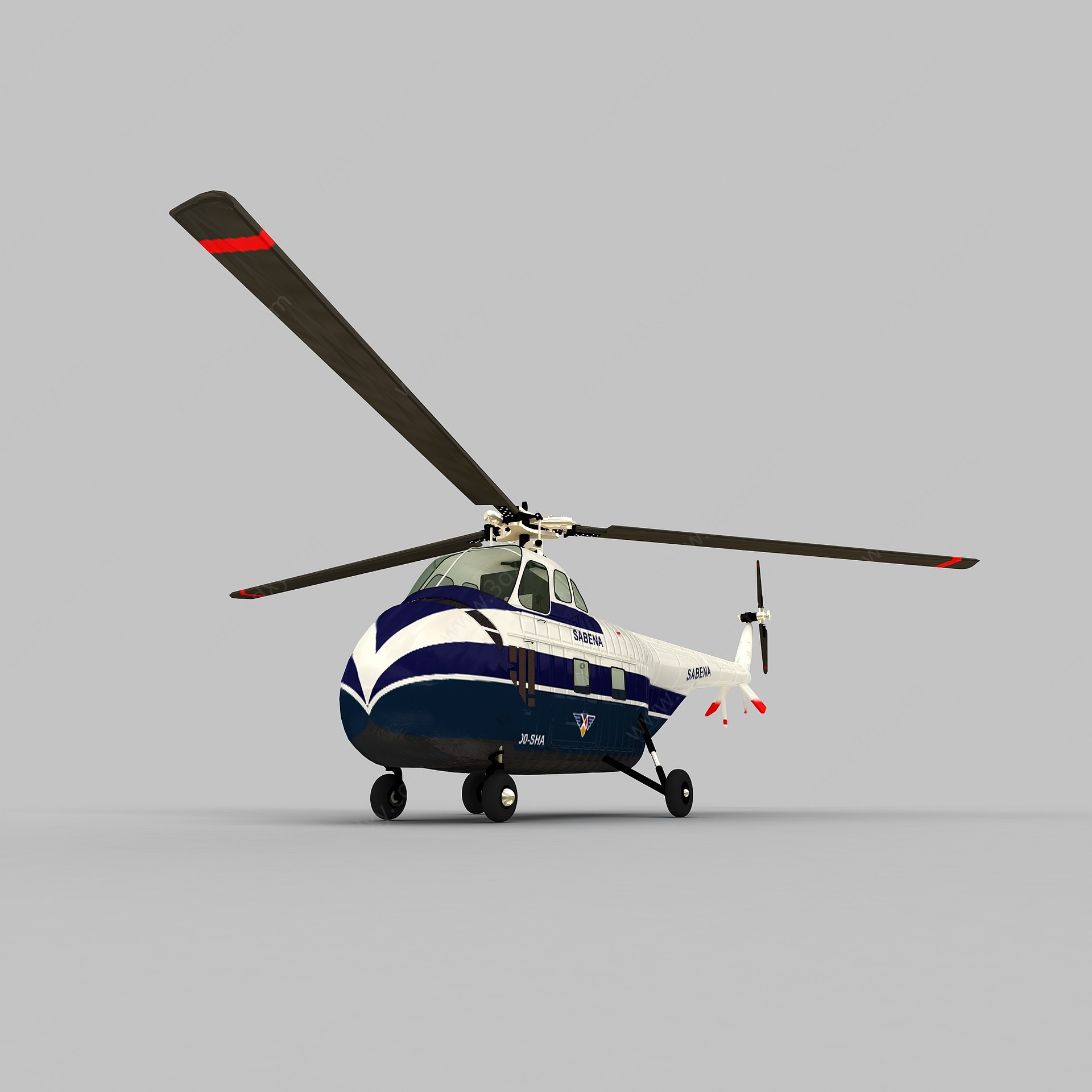 S-55武装直升机3D模型