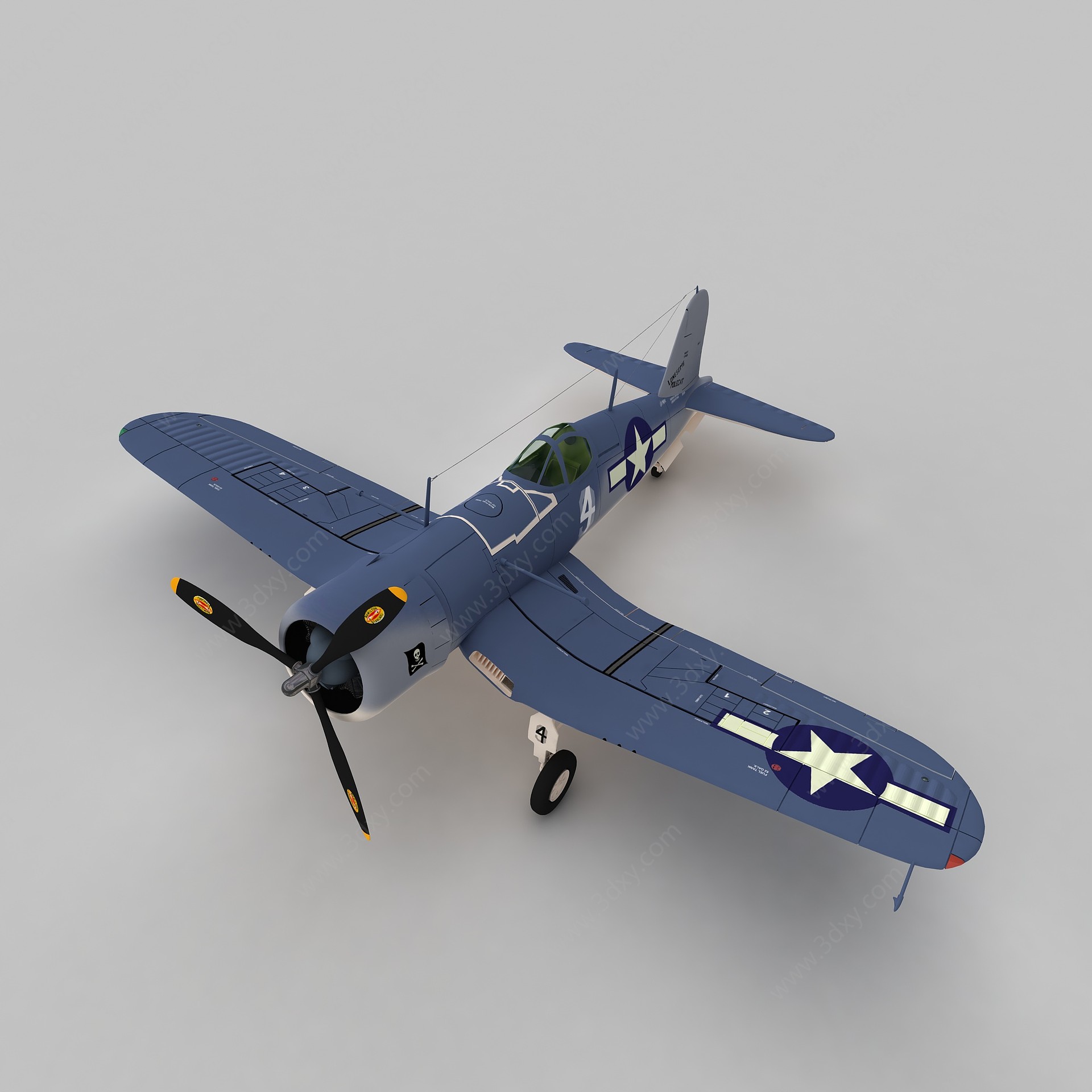 二战单翼战斗机3D模型
