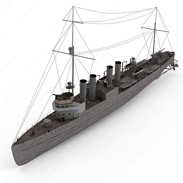WICK40军舰3D模型