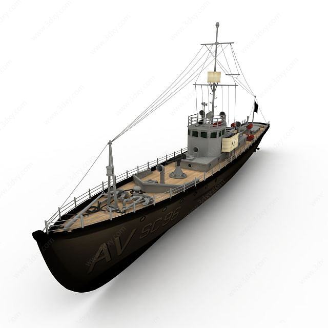 SCHASER军舰3D模型