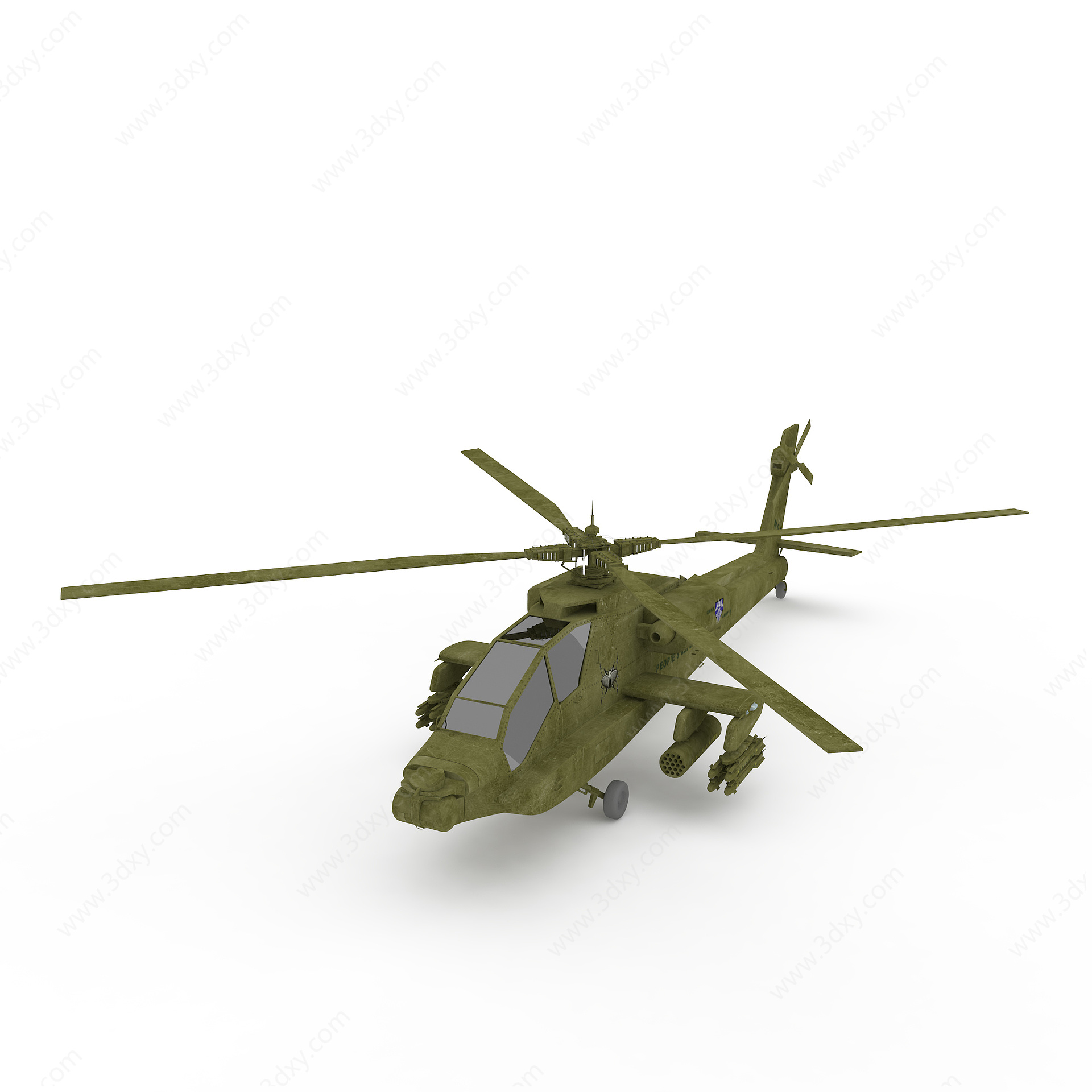 阿帕奇直升机3D模型