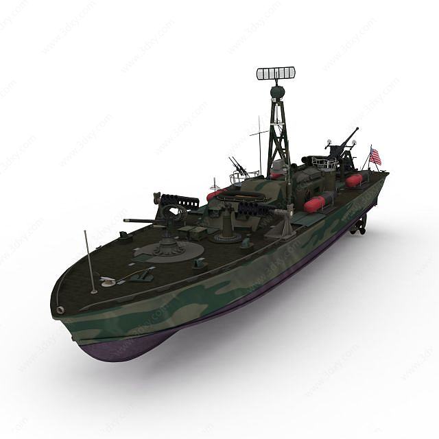 PT328军舰3D模型