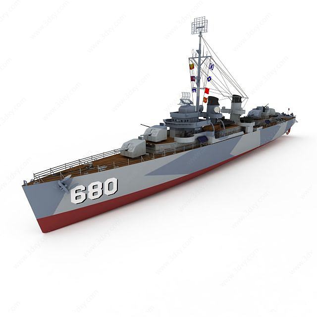 FLETCHER军舰3D模型