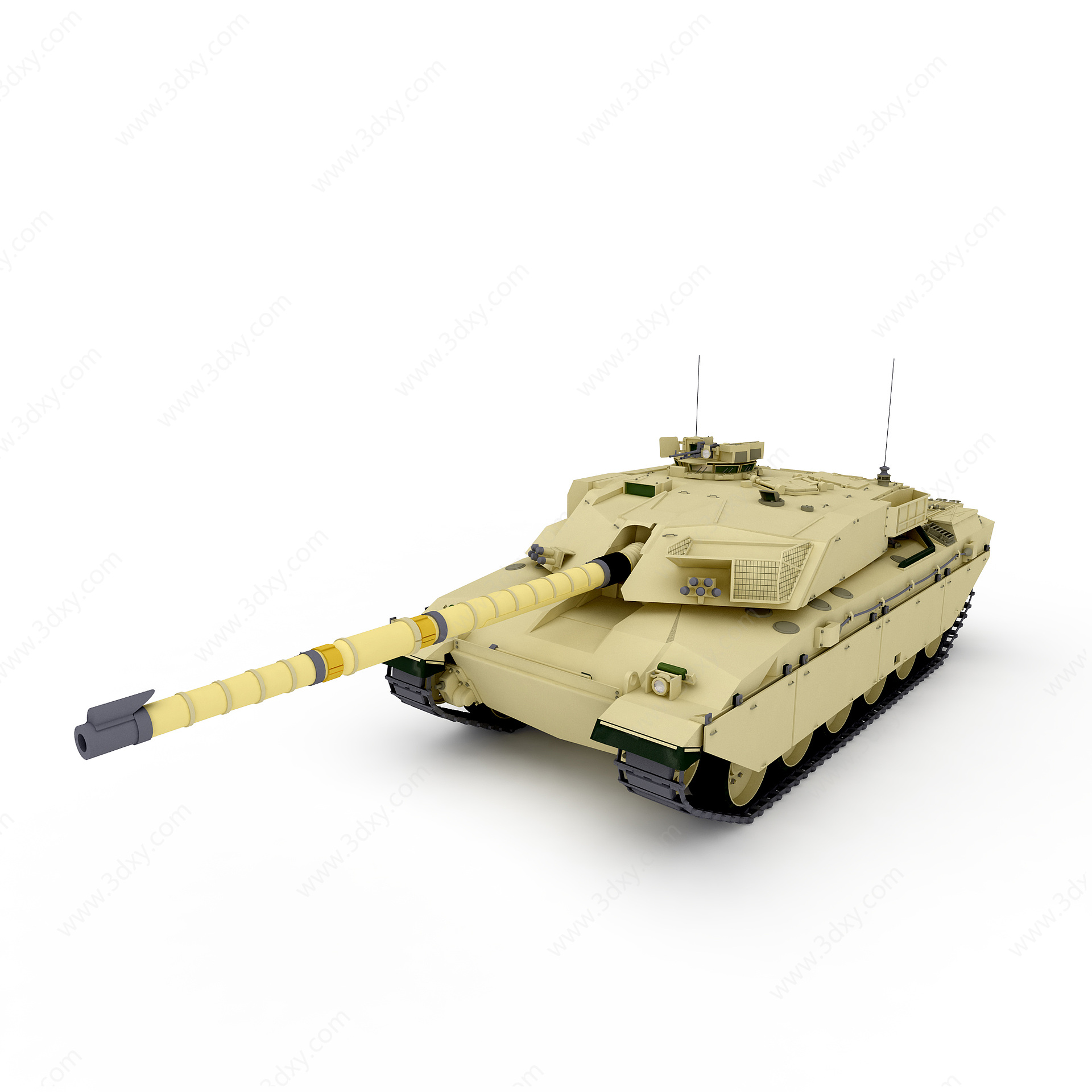 英式CHALLE坦克3D模型